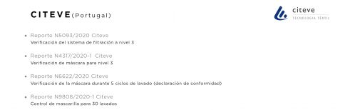 Certificación Citeve Portugal