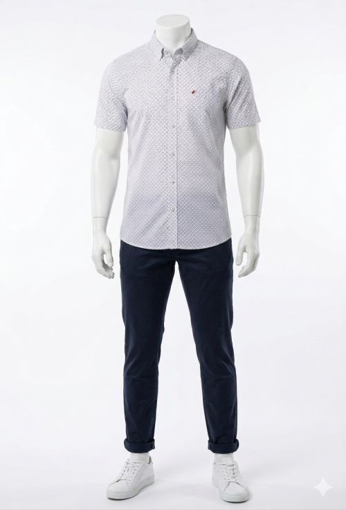 Camisa cuadros granate y azulon de Dos Galgos