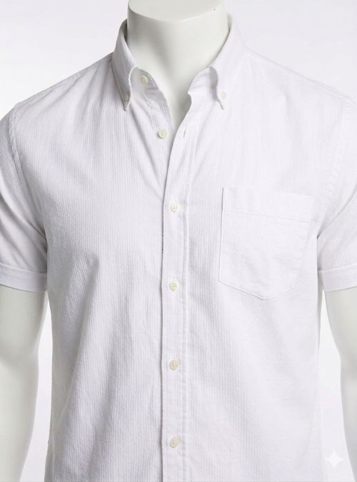 Camisa blanca raya al tono de Corsare