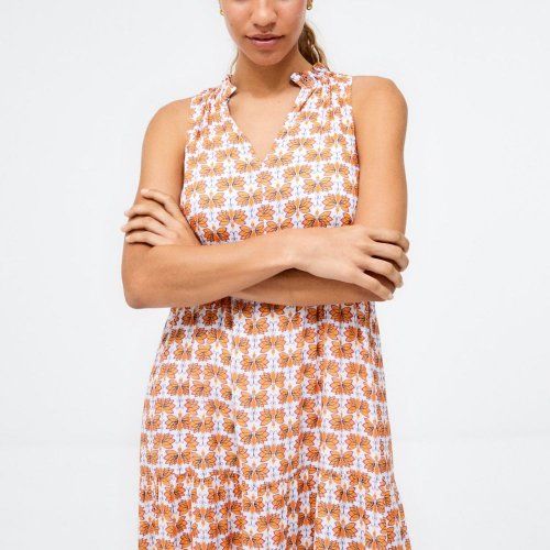 Vestido flores naranjas de Surkana