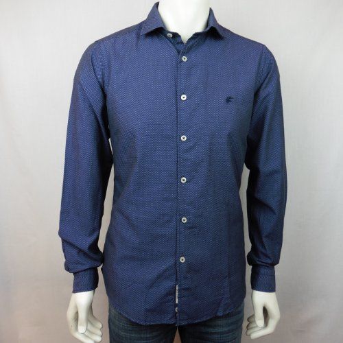 Camisa azul mini guiones de Dos Galgos