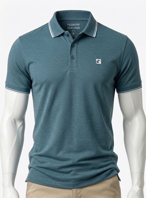 Polo TECH FIT azul de Dos Galgos