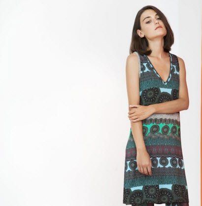 Vestido multi estampado de Guitare Vestido multi estampado de Guitare