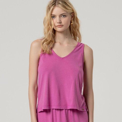 Camiseta algodón tirantes rosa de Surkana