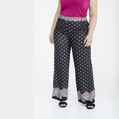 Pantalón estampado cenefa de SPG Woman