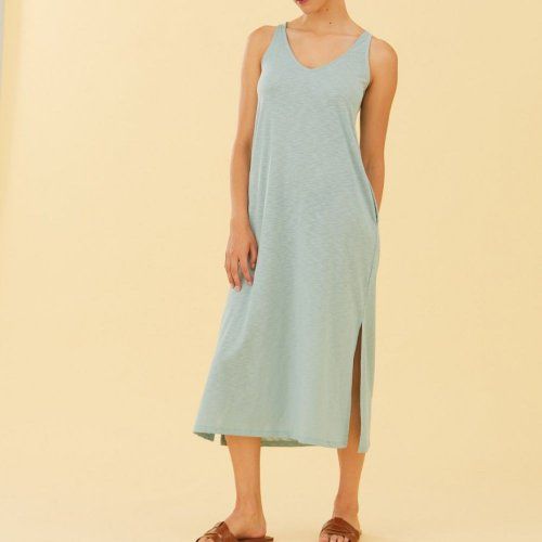 Vestido largo verde agua de WNT Collection
