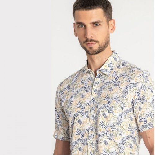 Camisa dibujo geométrico de Dos Galgos