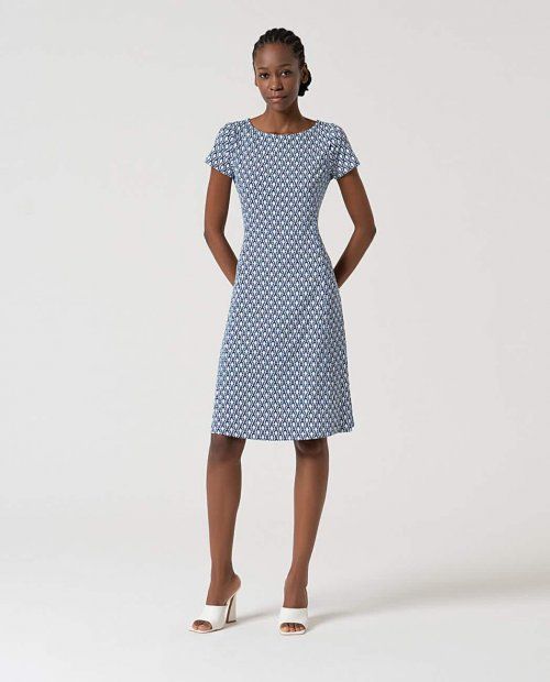 Vestido estampado azul y rosa de Surkana