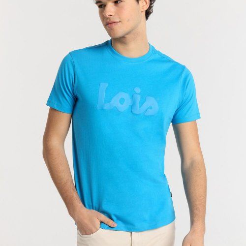 Camiseta turquesa letras al tono de Lois