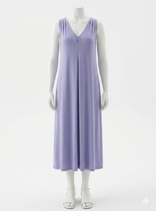 Vestido algodón lila de WNT Collection