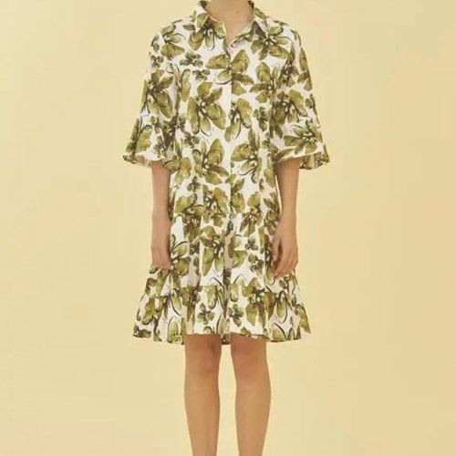 Vestido estampado verde de WNT Collection