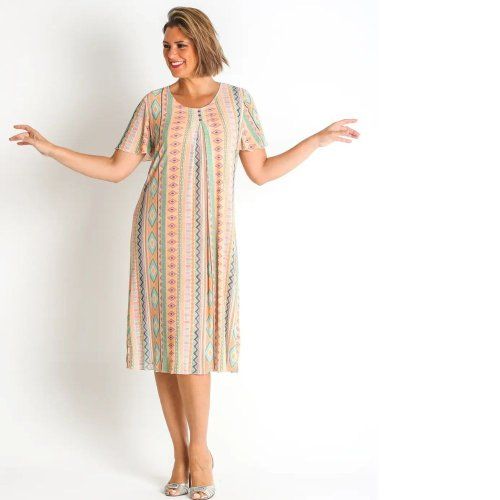 Vestido tul naranja y verde de Nayat