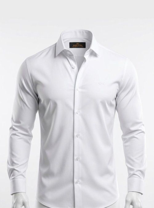 Camisa blanca bambú de Dark & Fish