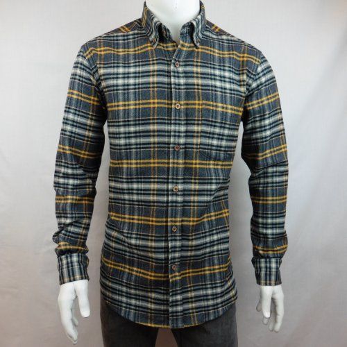 Camisa cuadros gris franela de Corsare