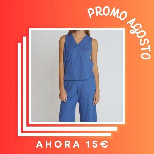 Camiseta cruzada azulon de WNT Collection