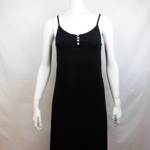 Vestido largo tirantes finos negro de WNT Collection