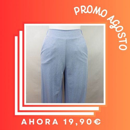 Pantalón ancho azul tejano de WNT Collection