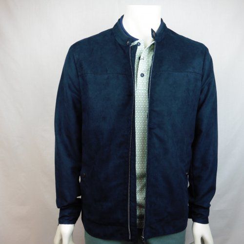 Cazadora antelina azul marino de Gendive