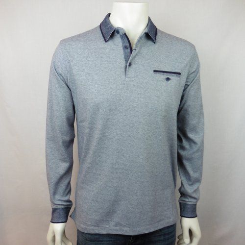 Polo falso liso azul de Dos Galgos