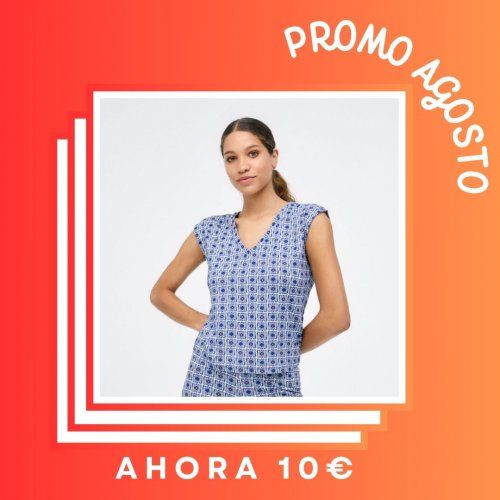 Camiseta flores azul de Surkana Camiseta flores azul de Surkana