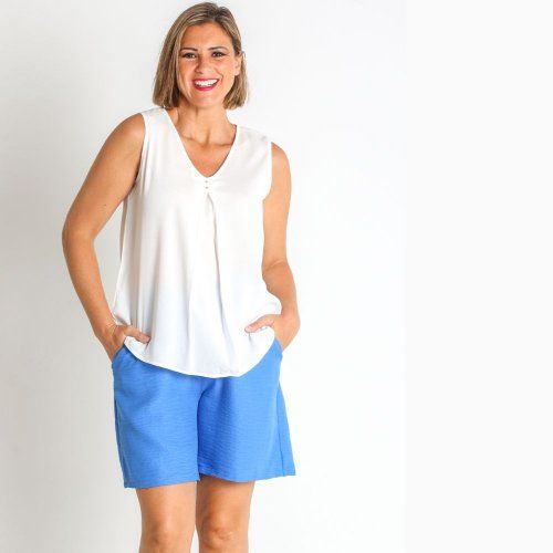 Blusa de tirantes blanca de Lourdes Castillo