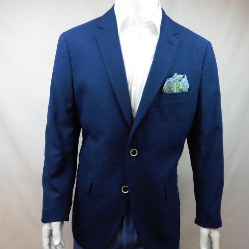 Americana cuadros azul de Alexander & Co