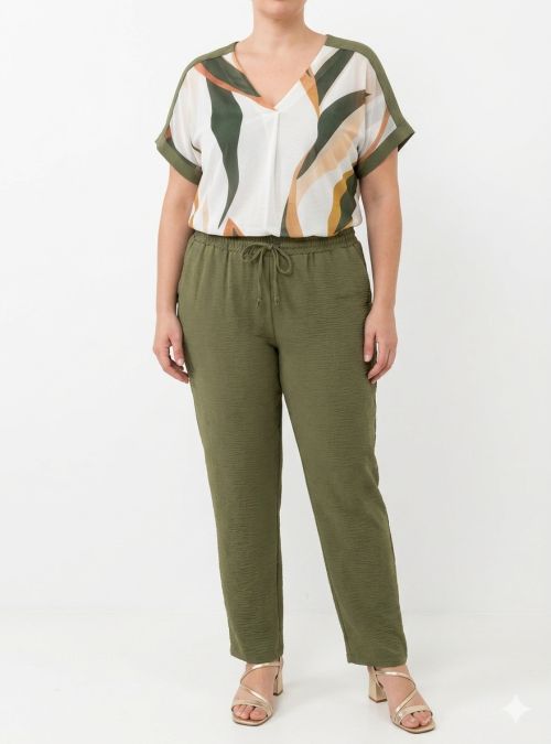 Camiseta tul estampado verde de Nayat