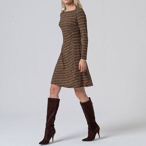 Vestido punto cálido estampado vertical de Surkana