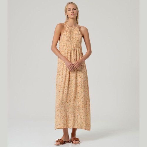 Vestido largo estampado salmón de Surkana