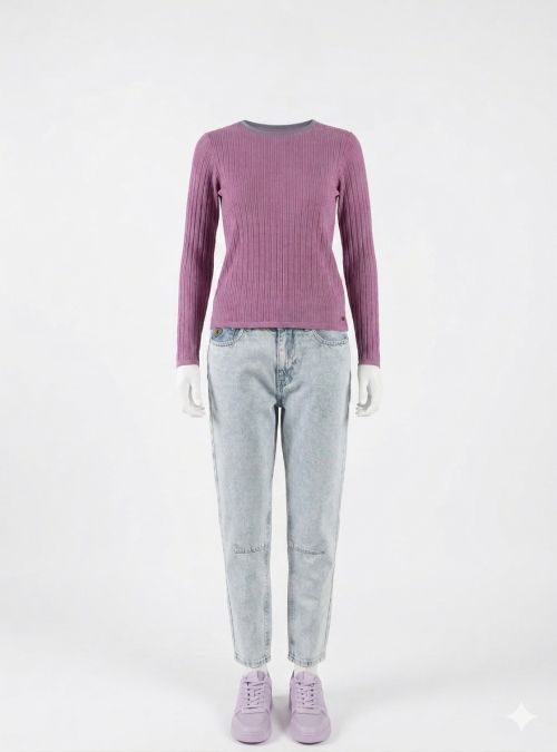 Jersey fino canalé de Surkana