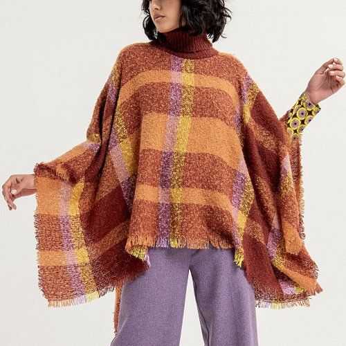 Poncho cuadros de Surkana